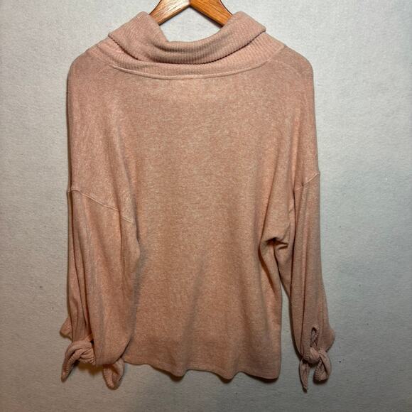 Anthropologie Saturday Sunday Oversized Cowl Neck Light Pink Sweater Size M - Picture 3 of 8